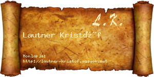 Lautner Kristóf névjegykártya