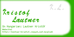 kristof lautner business card