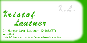 kristof lautner business card